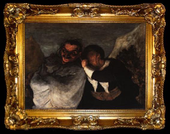 framed  Honore  Daumier Crispin and Scapin, ta009-2